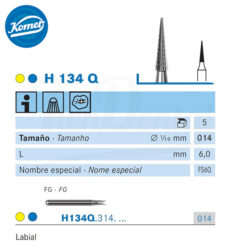 H134Q.314.014 Fresa Tungsteno Turbina 5 uds
