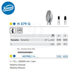 H379Q.314 Fresa Tungsteno Turbina 5 uds