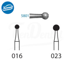 5801.314 Fresa Turbina Diamante Bola Komet 5 Uds