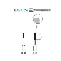 Fresa Turbina Diamante Cilíndrica Corta 835KRM.314 Komet 1 Ud