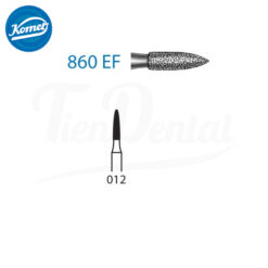 860EF.314.012 Fresa Diamante Turbina Llama Corta 5 Uds