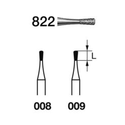 Fresa Turbina Diamante Pera 822.314 Komet 1 Ud