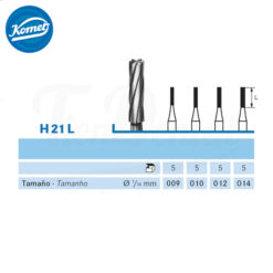 H21L.314 Fresa Tungsteno Turbina 5 uds