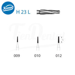 H23L.314 Fresa Carburo Tungsteno Cónica Larga Komet 5 uds
