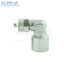 Racor codo fijo, hembra 1/8″ x 8 mm 1 Ud