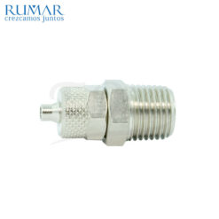 Racor recto macho cónico 3/8″ x 8 mm 1 Ud