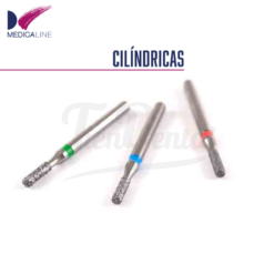 Fresa Diamante Turbina Cilindro Borde Redondeado 835KRF (5 uds)