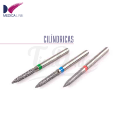 Fresa Diamante Turbina Cilindro Torpedo 878 (5 uds)