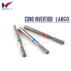 Fresa Diamante Turbina Cono Invertido Largo 807 (5 uds)