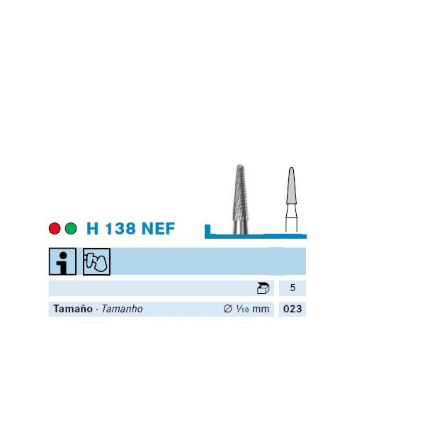 H138NEF.104.023 Fresa Pieza de mano Komet 1 Ud