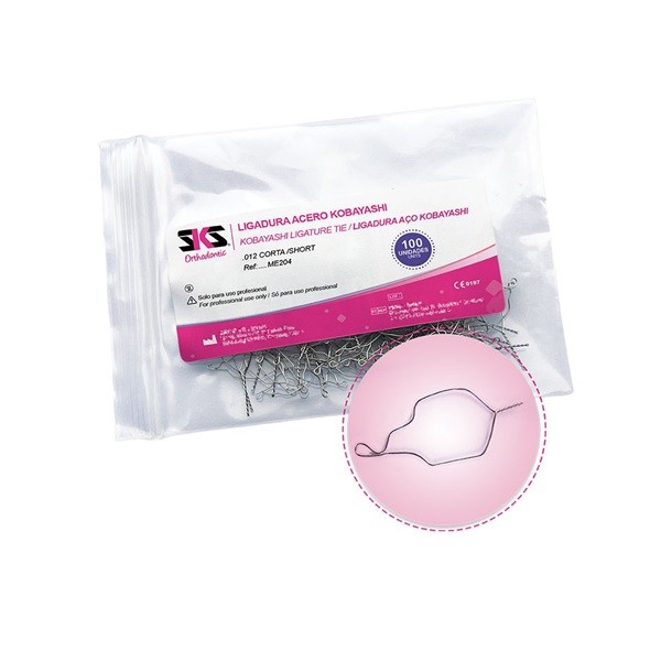Ligaduras metálicas Kobayashi Cortas 100 uds