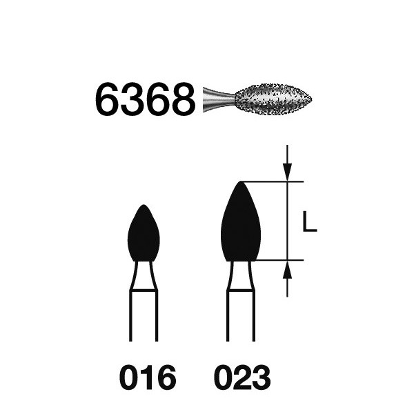 6368.314 Fresa Diamante Turbina 5 Uds