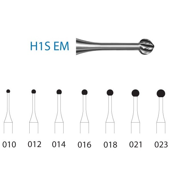 H1 SEM Fresa Tungsteno Contra Ángulo 5 uds