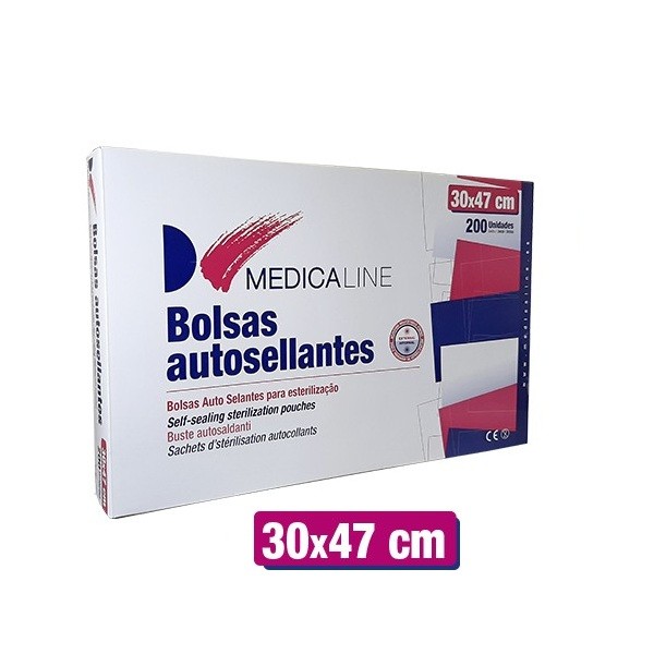 Bolsas esterilización Autoadhesivas 30cm x 44,5cm 200 uds Medicaline