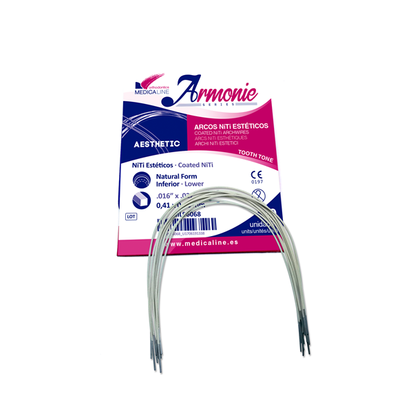 Arco estético NiTi Rectangular Medicaline Armonie - 10 uds