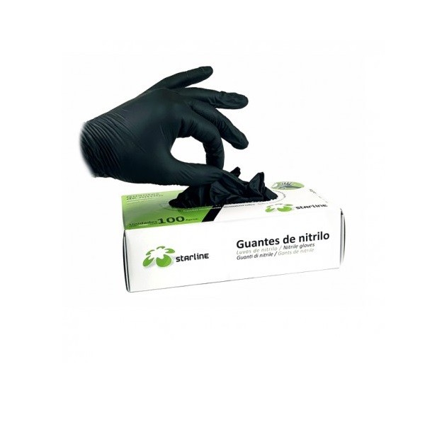 Guantes de nitrilo Negro Starline 100uds