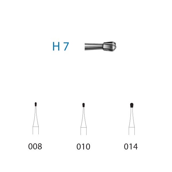H7 Fresa Contra Ángulo Carburo Tungsteno Pera Komet 5 uds