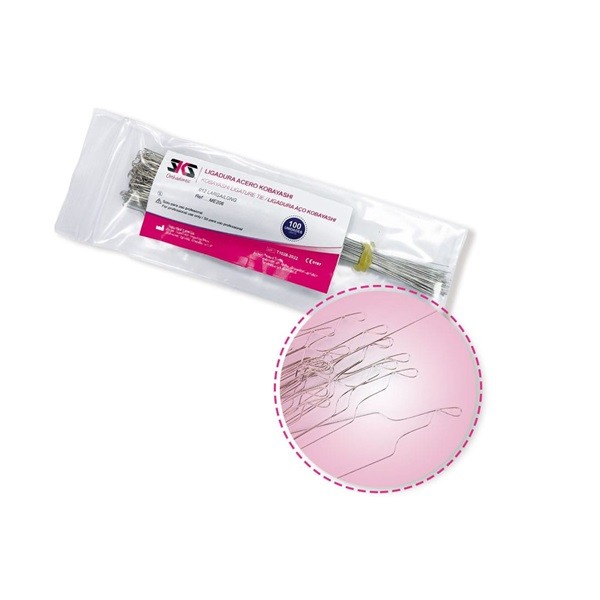 Ligaduras metálicas Kobayashi Largas 100 uds