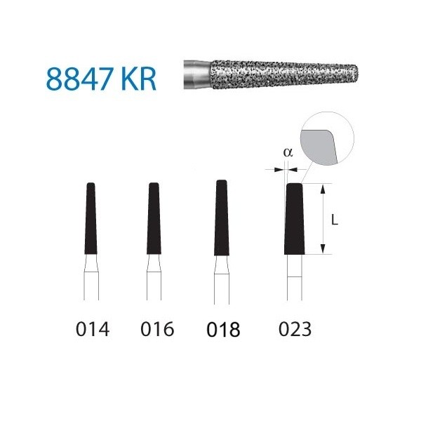 8847KR.314 Fresa Diamante Turbina 1 Unidad