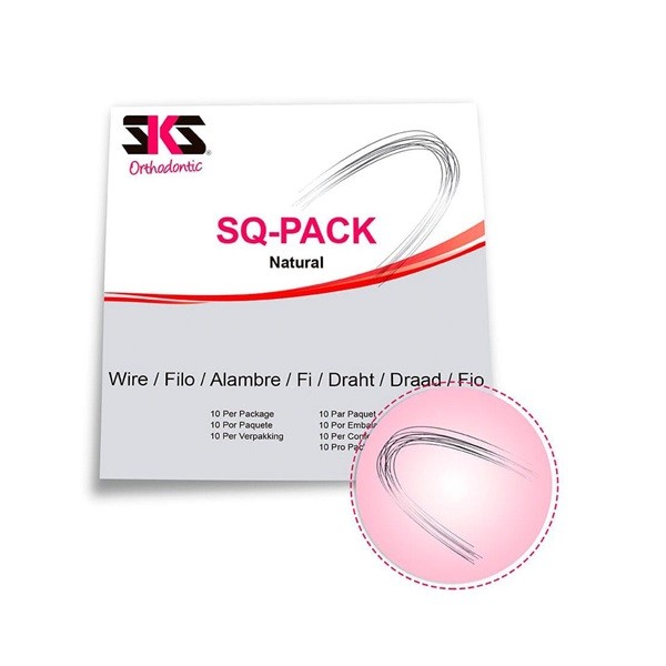 Arco Niti Súper Elástico Rectangular Natural 10 Uds