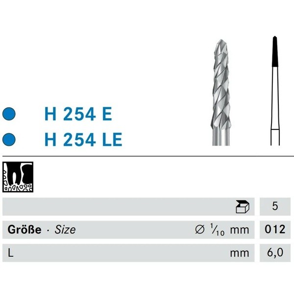 H254E.314.012 Fresa de Odontosección para Turbina 1 Ud