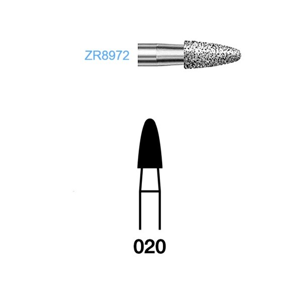 ZR8972.314.020 Fresa Turbina Diamante para Circonio Komet 1 Unidad