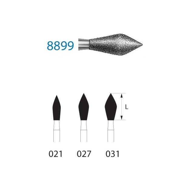 8899.314 Fresa Diamante Turbina 5 Ud