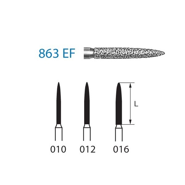 863EF.314.016 Fresa Diamante Turbina 5 Uds