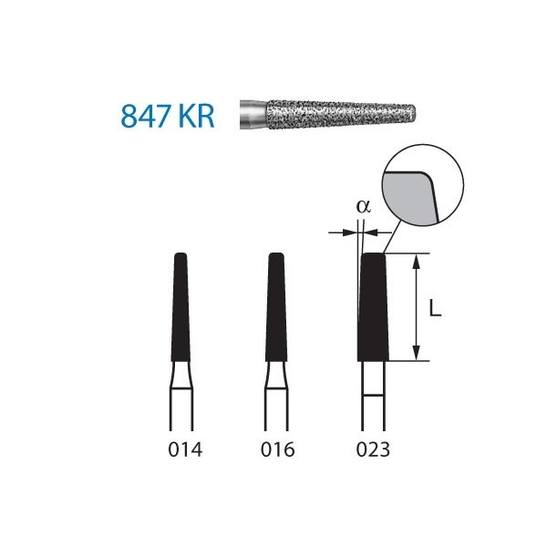 847KR.314 Fresa Diamante Turbina 1 Unidad