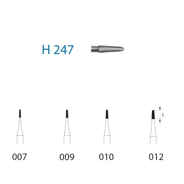 H247.314 Fresa Tungsteno Turbina 12 láminas 5 uds