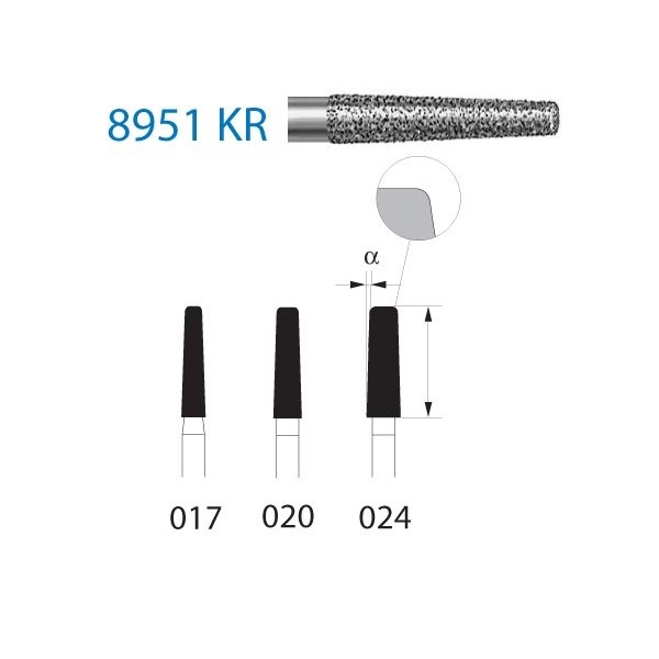 8951KR.314 Fresa Diamante Turbina 1 Unidad