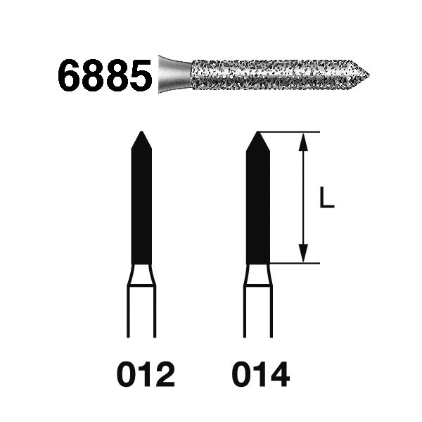 6885.314 Fresa Diamante Turbina 5 Uds