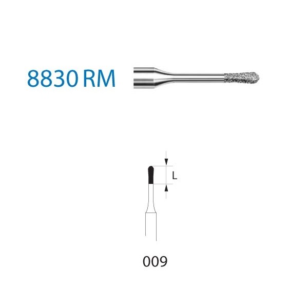 8830RM.314.009 Fresa Diamante Turbina 5 Uds