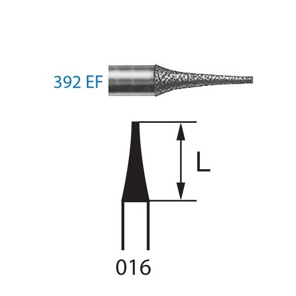 392EF.314.016 Fresa Diamante Turbina 5 Uds