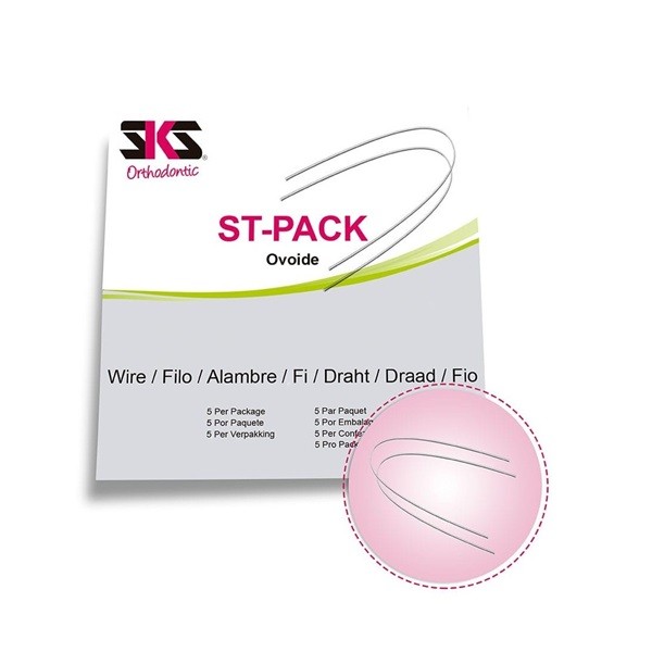 Arco Niti Estético Súper Elástico Rectangular Ovoide 5 Uds