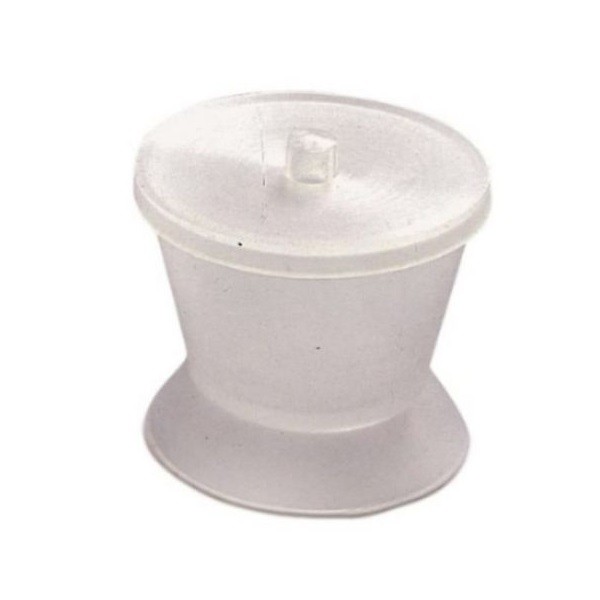 Tacita de silicona transparente para resina Ø70 mm con tapa