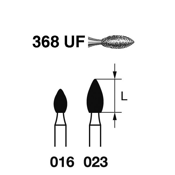 368UF.314 Fresa Diamante Turbina 5 Uds