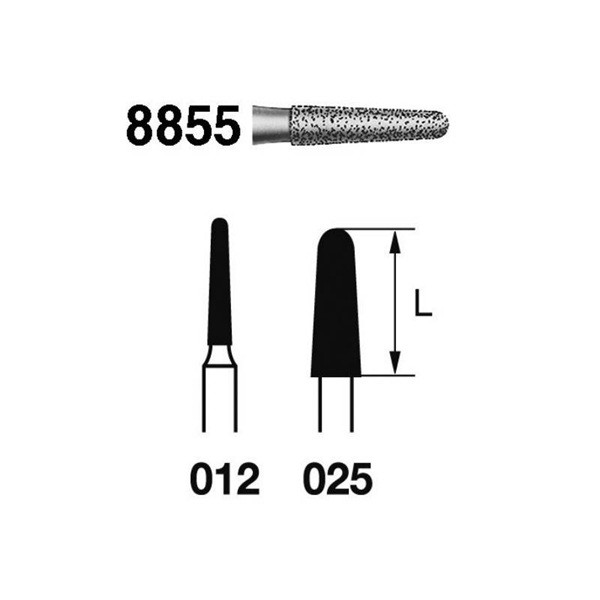 8855.314 Fresa Diamante Turbina 5 Uds