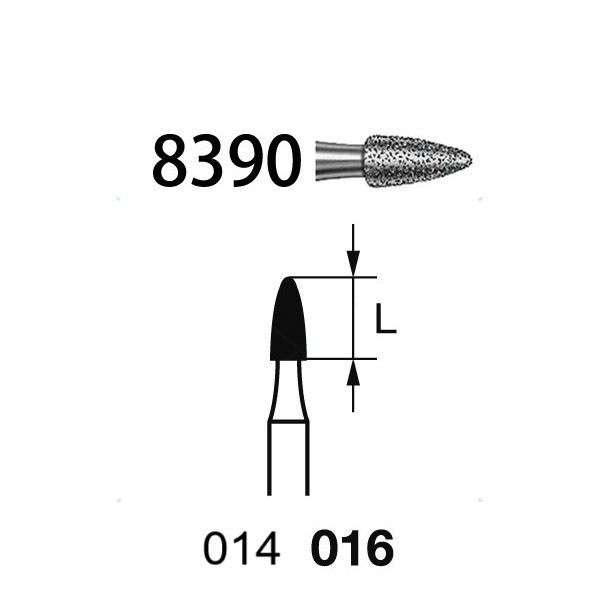 8390.314. Fresa Diamante Turbina 1 Unidad