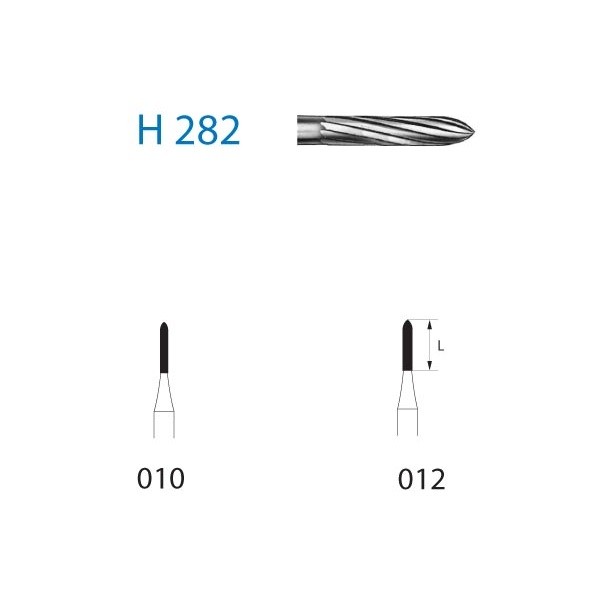 H282.314 Fresa Tungsteno Turbina 8 - 10 láminas 5 uds