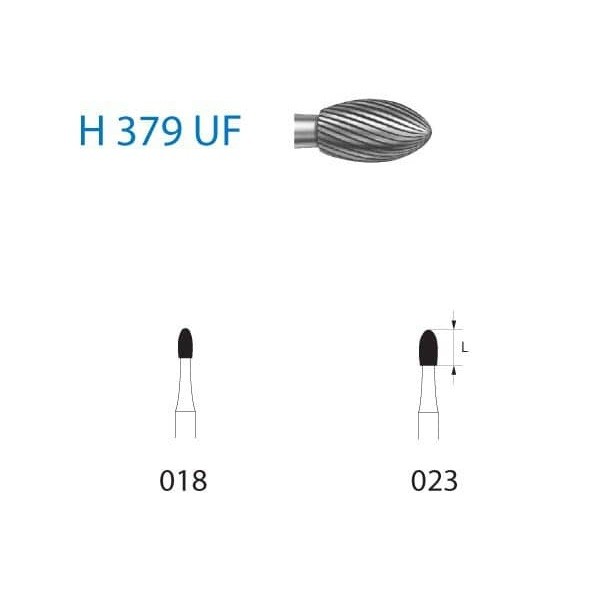 H379UF.204  Fresa Tungsteno Contra ángulo 30 filos 5 uds