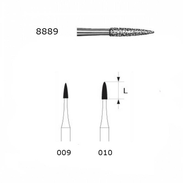 8889.314 Fresa Diamante Turbina 1 Unidad