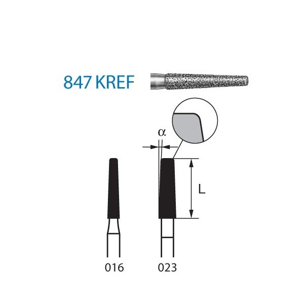 847KREF.314 Fresa Diamante Turbina 5 Uds