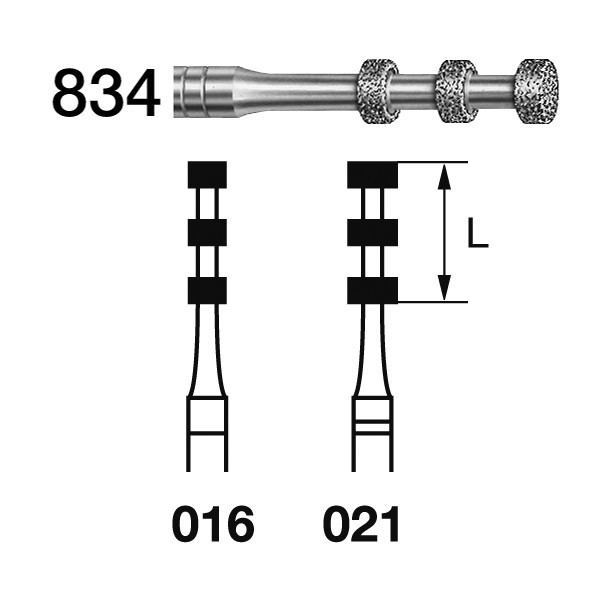 834.314 Fresa Diamante Turbina 5 Uds