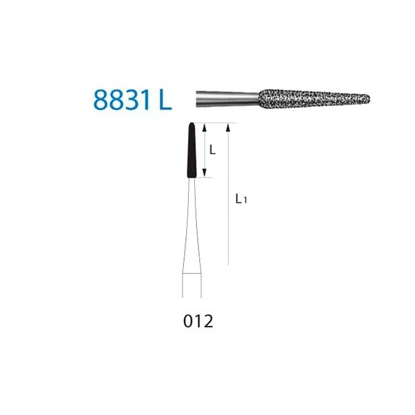 8831L.204.012 Fresa Diamante Periodoncia para Contra ángulo 1 ud