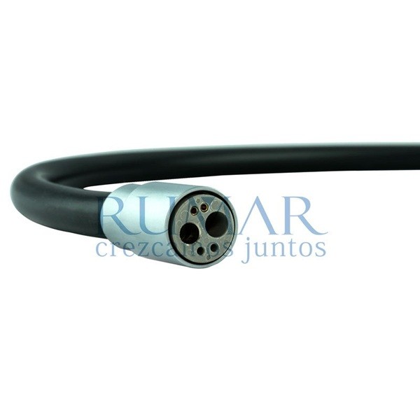 Manguera turbina TKD con luz, 6 orificios, open end, 200cm, negro