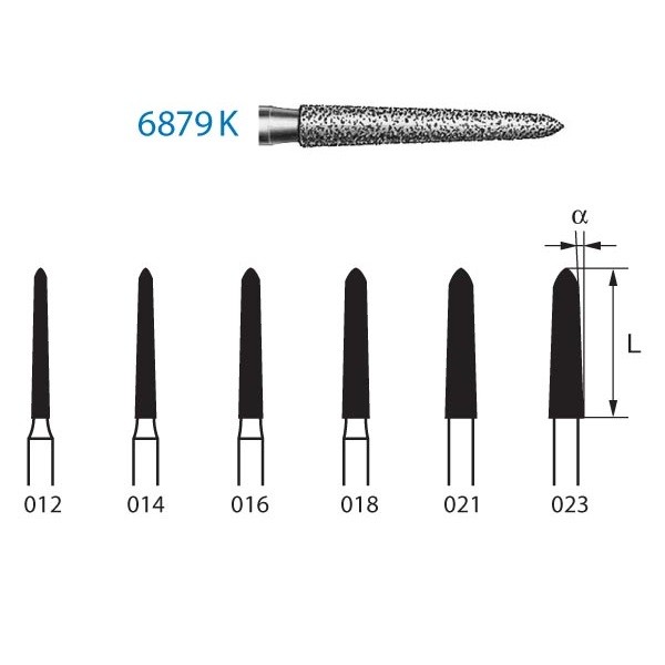 6879K.314 Fresa Diamante Turbina 1 Unidad