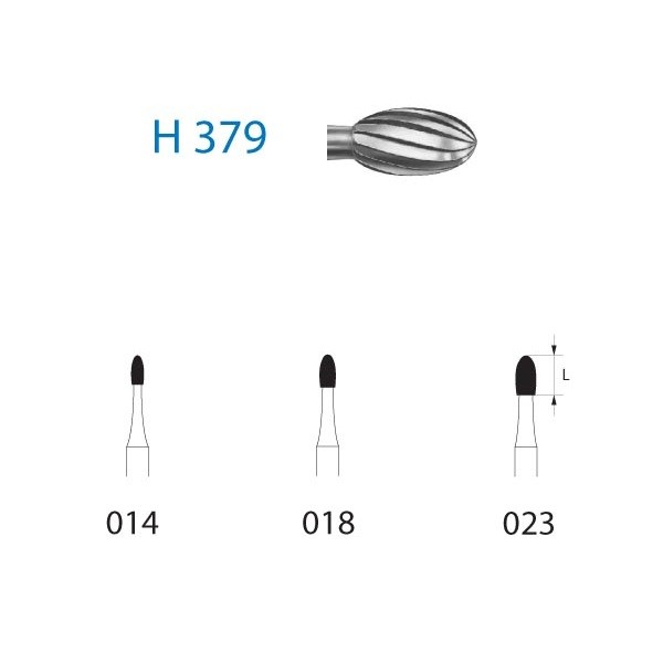H379.314 Fresa Tungsteno Turbina 12 filos 1 Unidad