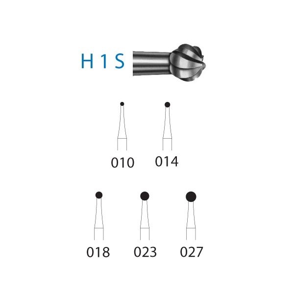H1S.205 Fresa Tungsteno Contra ángulo Redonda Komet 5 uds