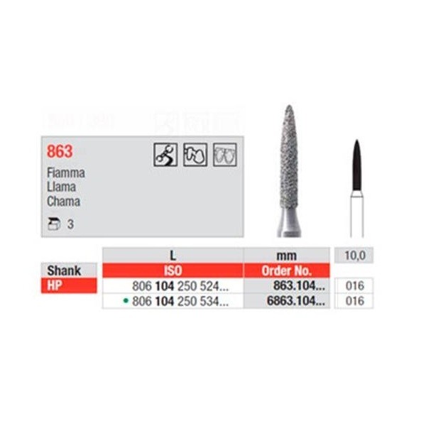 Fresa Diamante Lanza 863.104.016 edenta 1 Ud